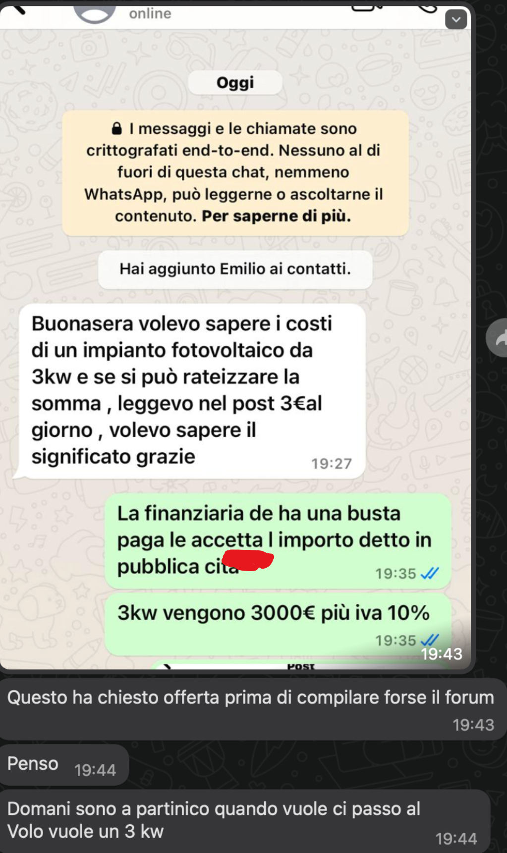 Recensione cliente